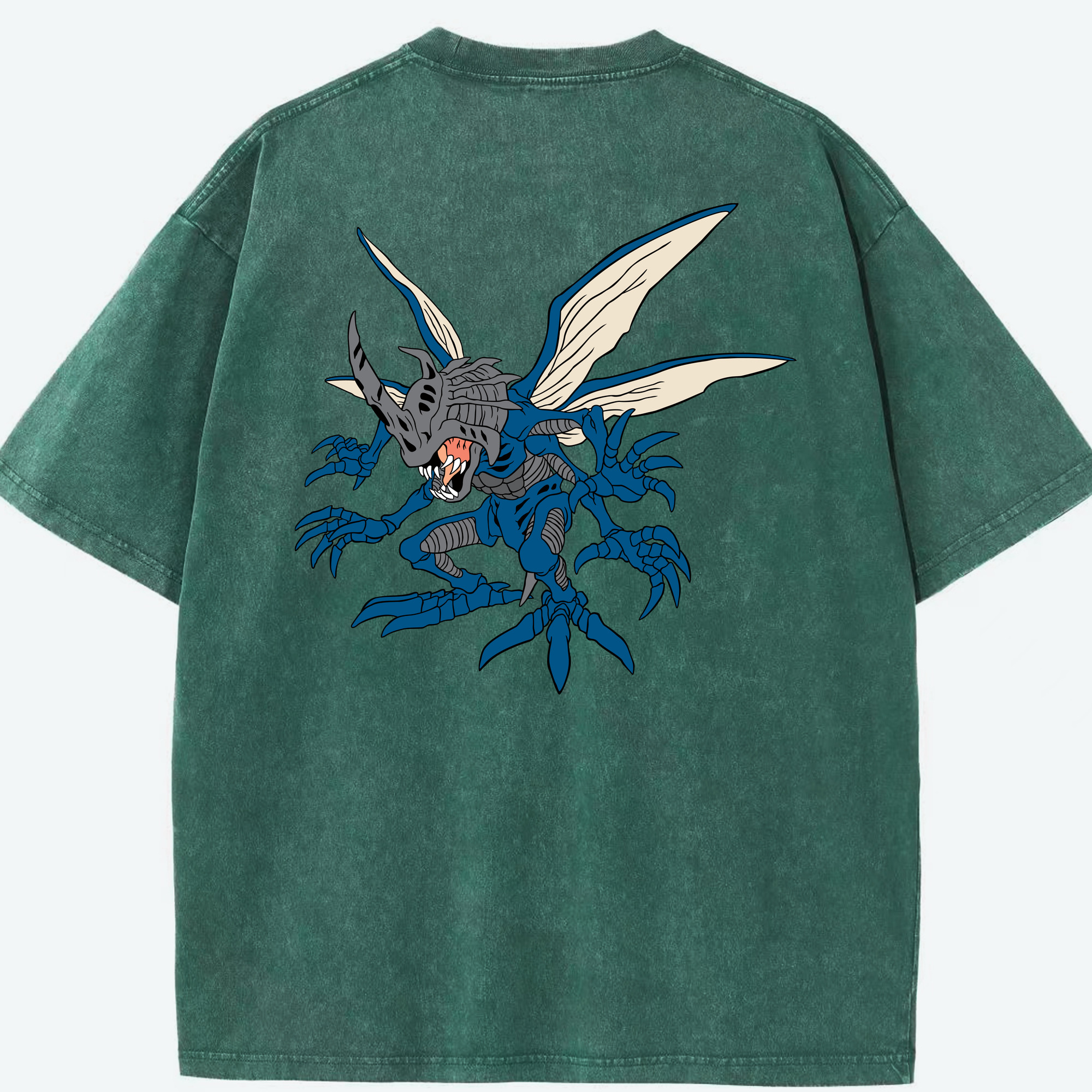 （画像用） Digimon デジタルモンスター/デジモン 綿100% ヴィンテージ風 半袖Tシャツ（背面プリント）